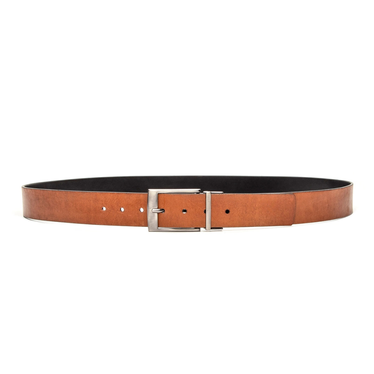 Cinto Masculino Leather Dupla Face Preto | Caramelo