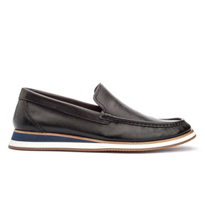 Mocassim Masculino Casual em Couro Preto Gianni