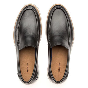 Mocassim Masculino Casual em Couro Preto Gianni