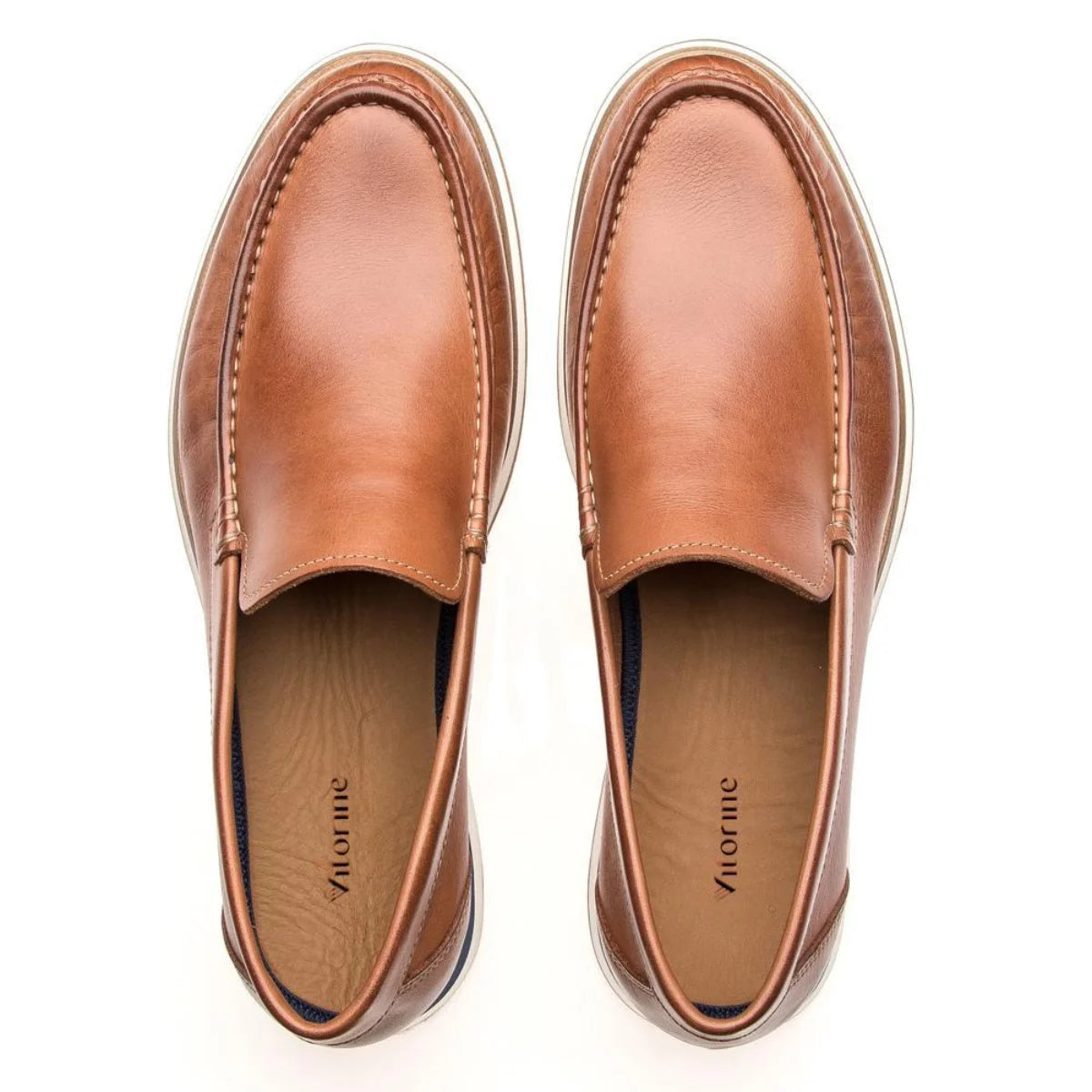 Mocassim Masculino Casual em Couro Whisky Gianni