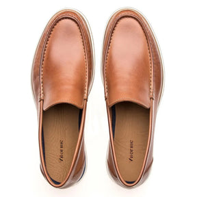 Mocassim Masculino Casual em Couro Whisky Gianni