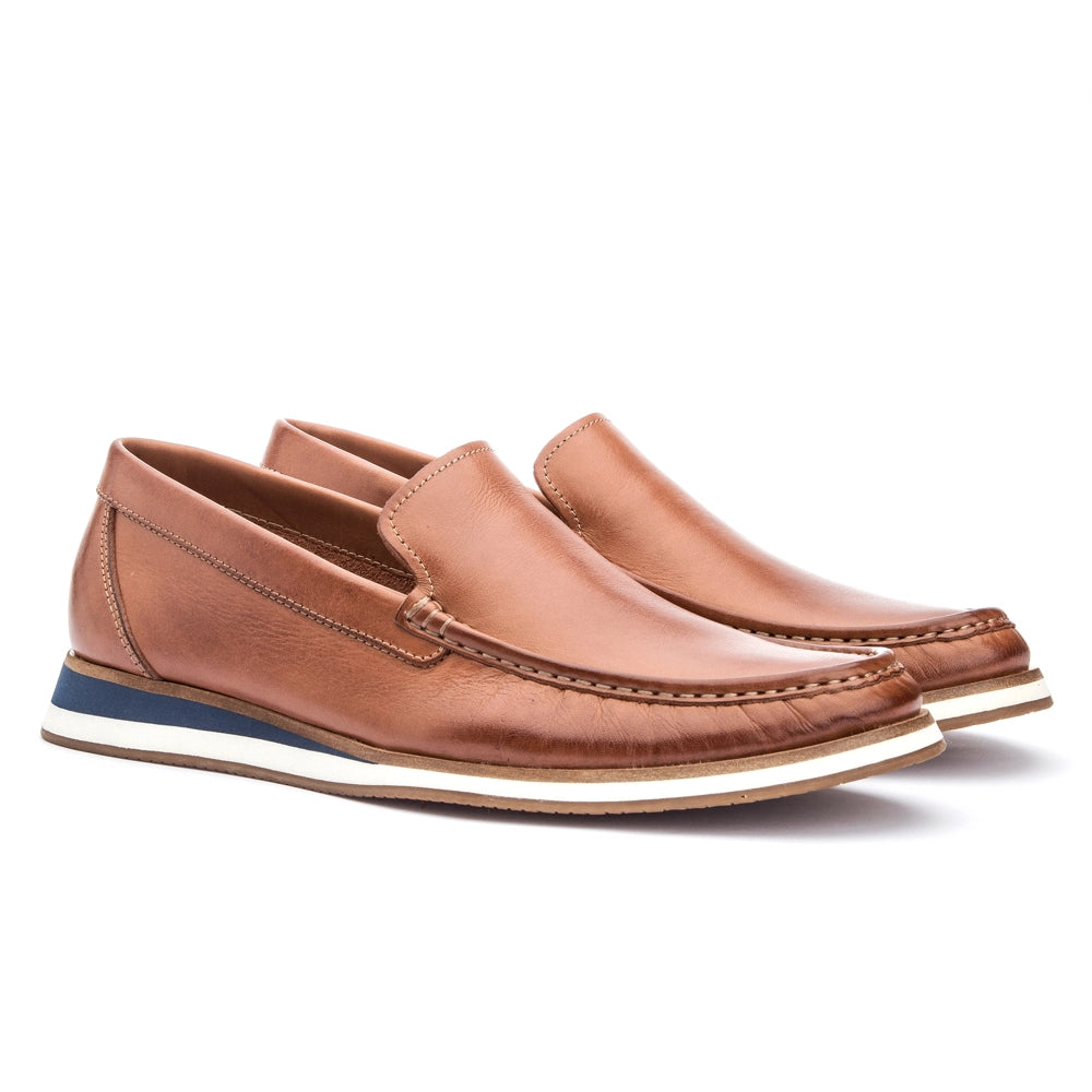 Mocassim Masculino Casual em Couro Whisky Gianni