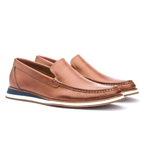 Mocassim Masculino Casual em Couro Whisky Gianni