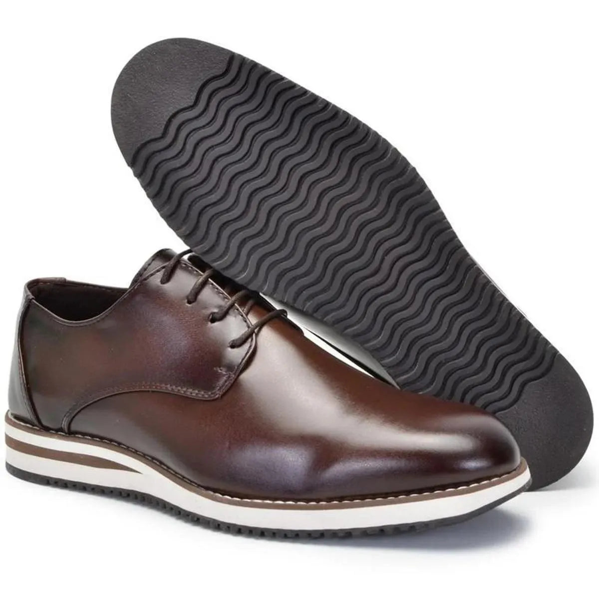 Sapato Casual Masculino Derby Joseph Café