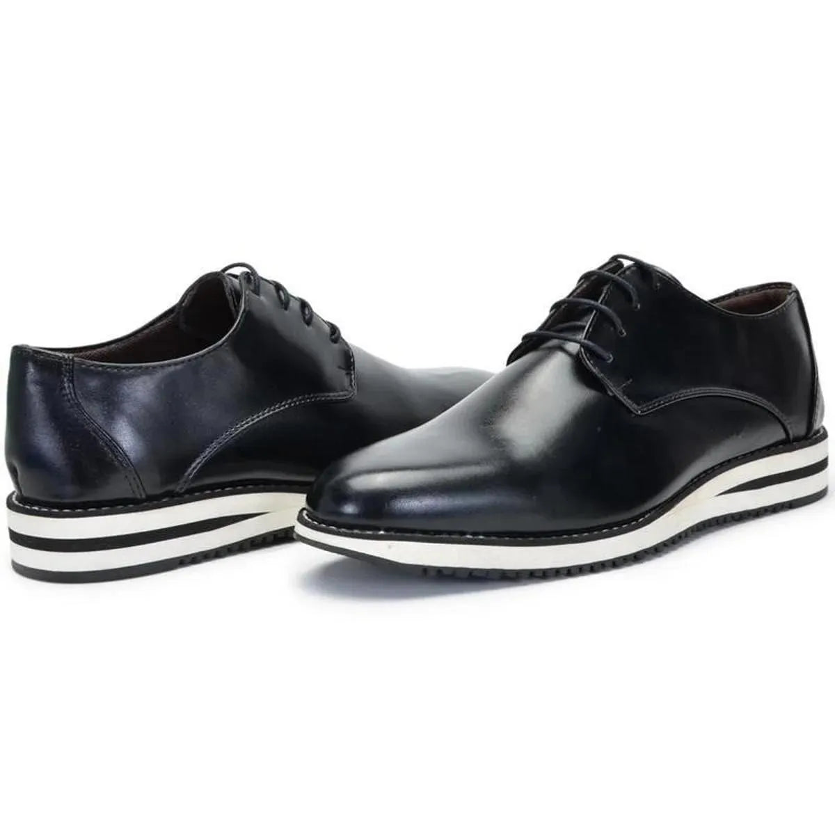 Sapato Casual Masculino Derby Joseph Preto