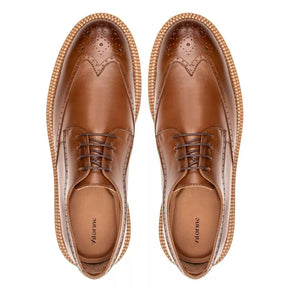 Sapato Derby Masculino Casual em Couro Premium Whisky Manhattan