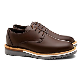 Sapato Derby Masculino Casual Premium Café Austin