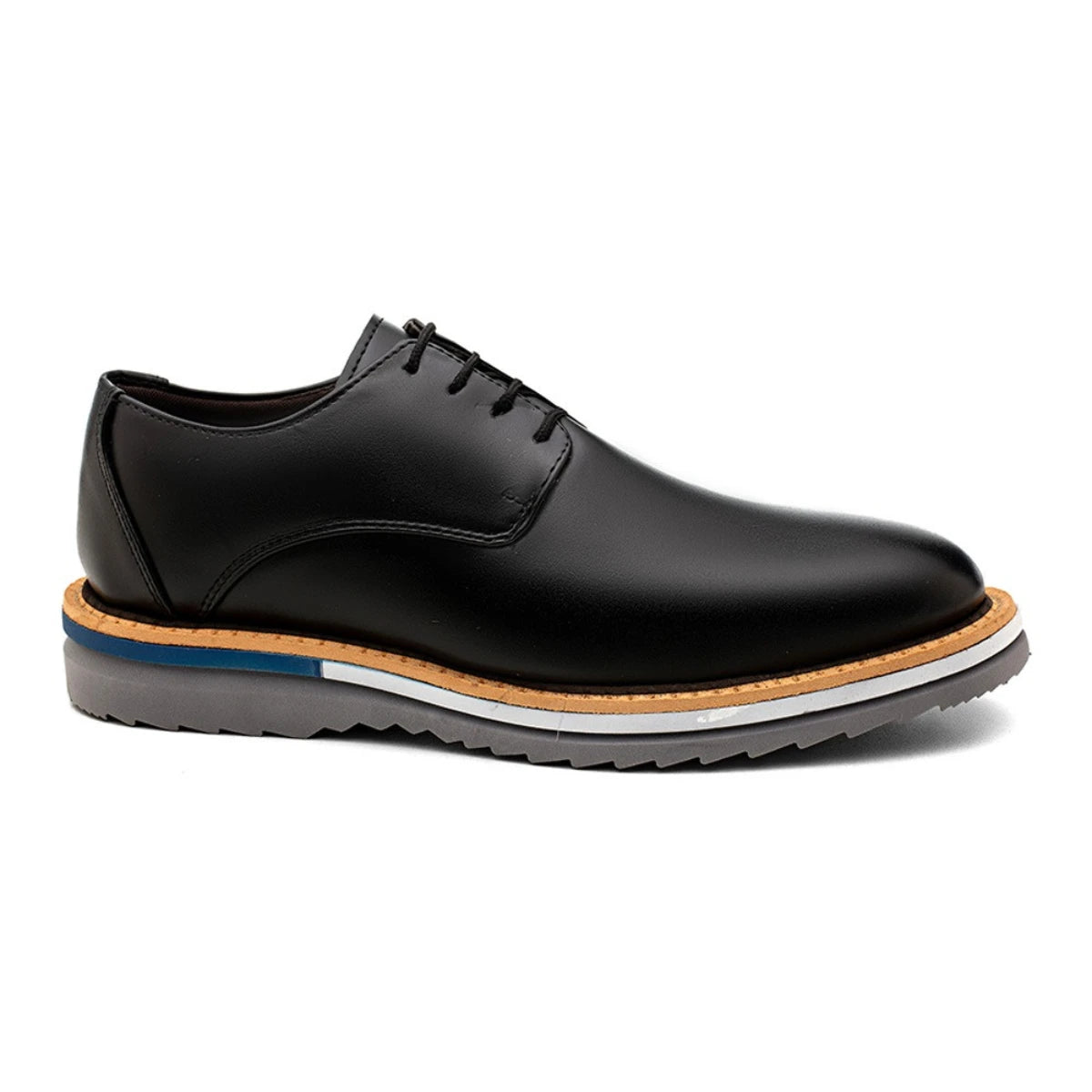 Sapato Derby Masculino Casual Premium Preto Austin