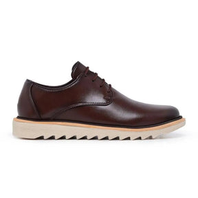 Sapato Derby Masculino Casual Tratorado Premium Café Mancini