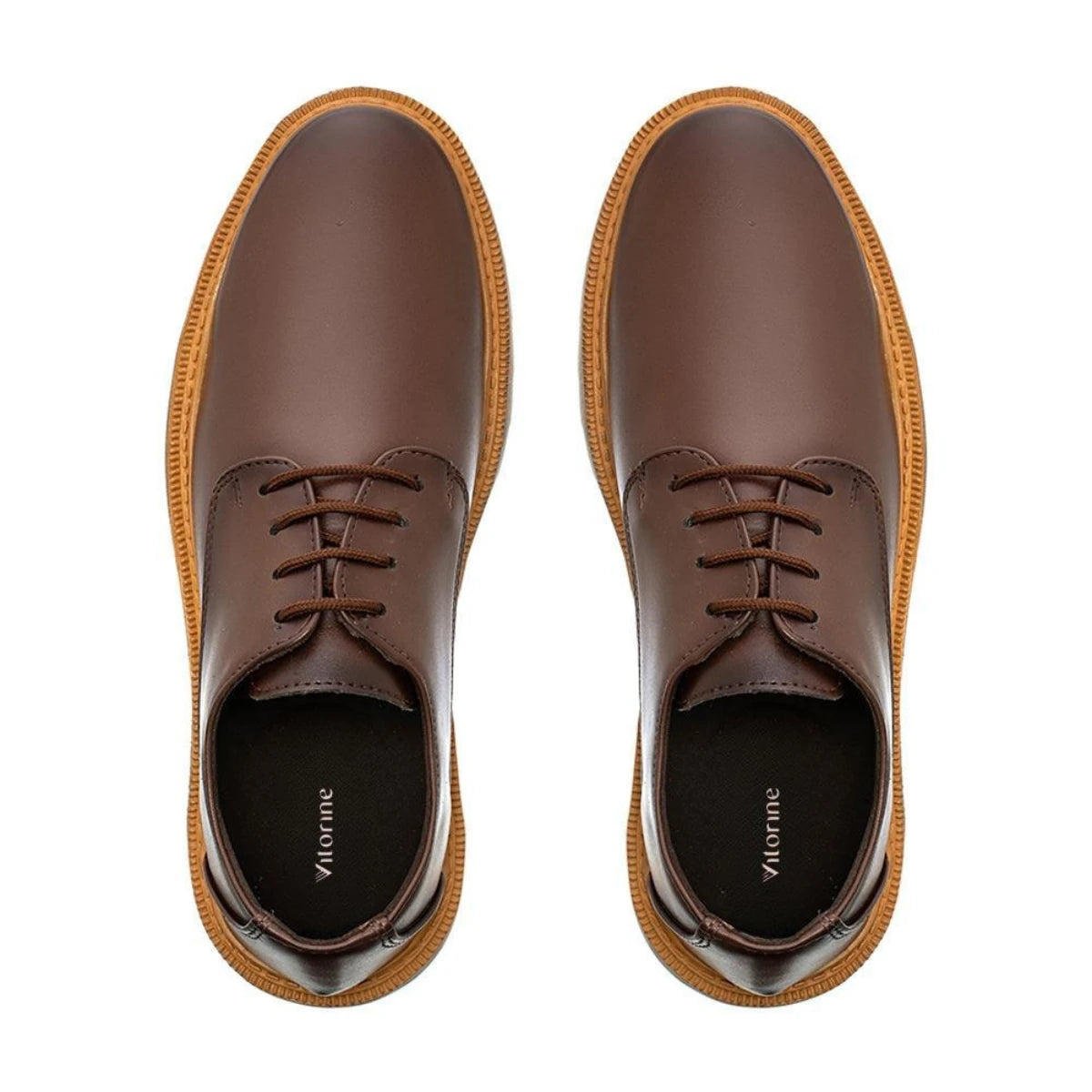 Sapato Derby Masculino Casual Tratorado Premium Café Veneza