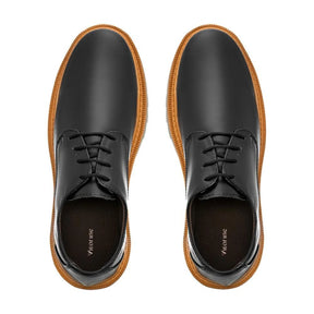 Sapato Derby Masculino Casual Tratorado Premium Preto Veneza