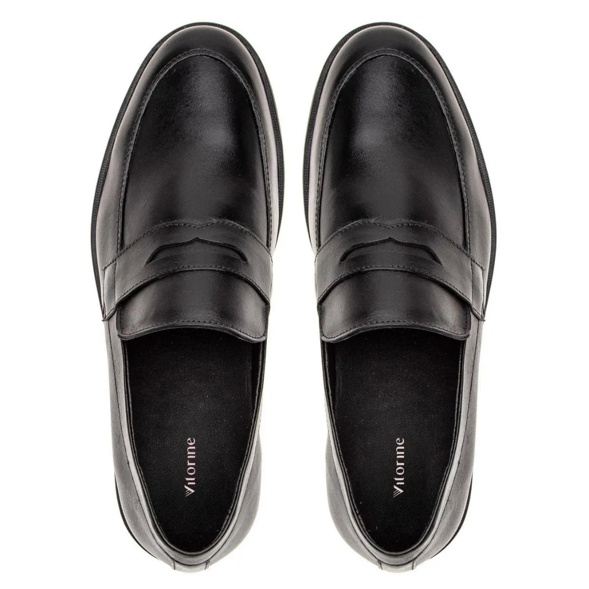 Sapato Loafer Masculino Casual em Couro Premium Preto Luigi