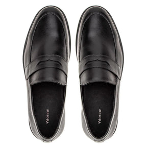 Sapato Loafer Masculino Casual em Couro Premium Preto Luigi