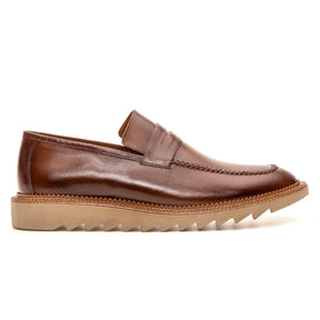 Sapato Loafer Masculino Casual em Couro Premium Whisky Clint