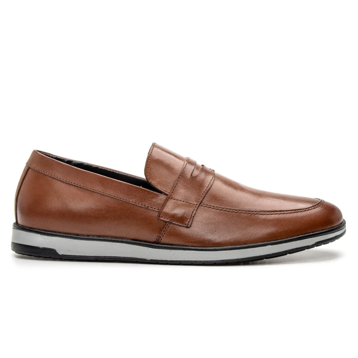 Sapato Loafer Masculino Casual em Couro Premium Whisky Luigi