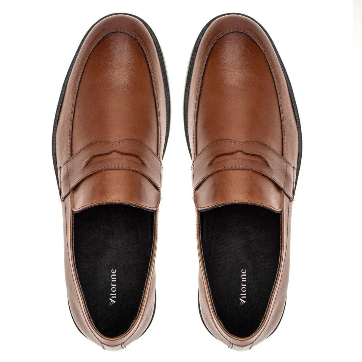 Sapato Loafer Masculino Casual em Couro Premium Whisky Luigi