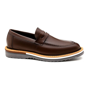 Sapato Loafer Masculino Casual Premium Café Harold