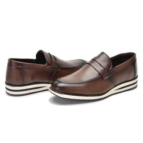 Sapato Loafer Masculino Casual Premium Café Pietro