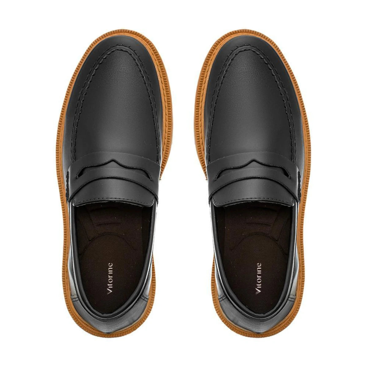 Sapato Loafer Masculino Casual Tratorado Premium Preto Louis