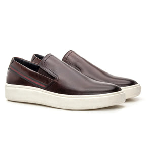 Tênis Casual Masculino Slip On Berlim Café