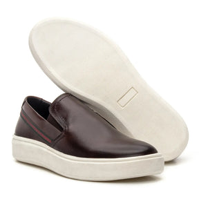 Tênis Casual Masculino Slip On Berlim Café