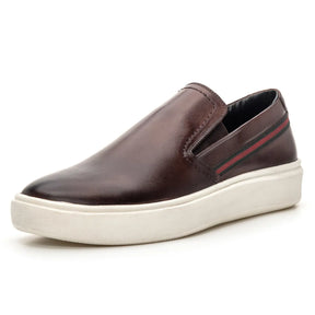 Tênis Casual Masculino Slip On Berlim Café