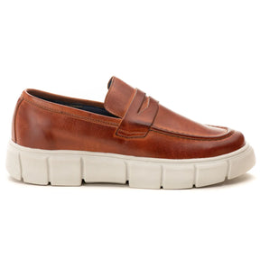 Tênis Casual Masculino Slip On em Couro Castor Harley