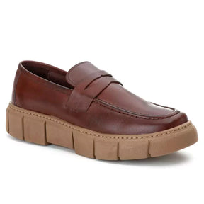 Tênis Casual Masculino Slip On em Couro Mouro Harley