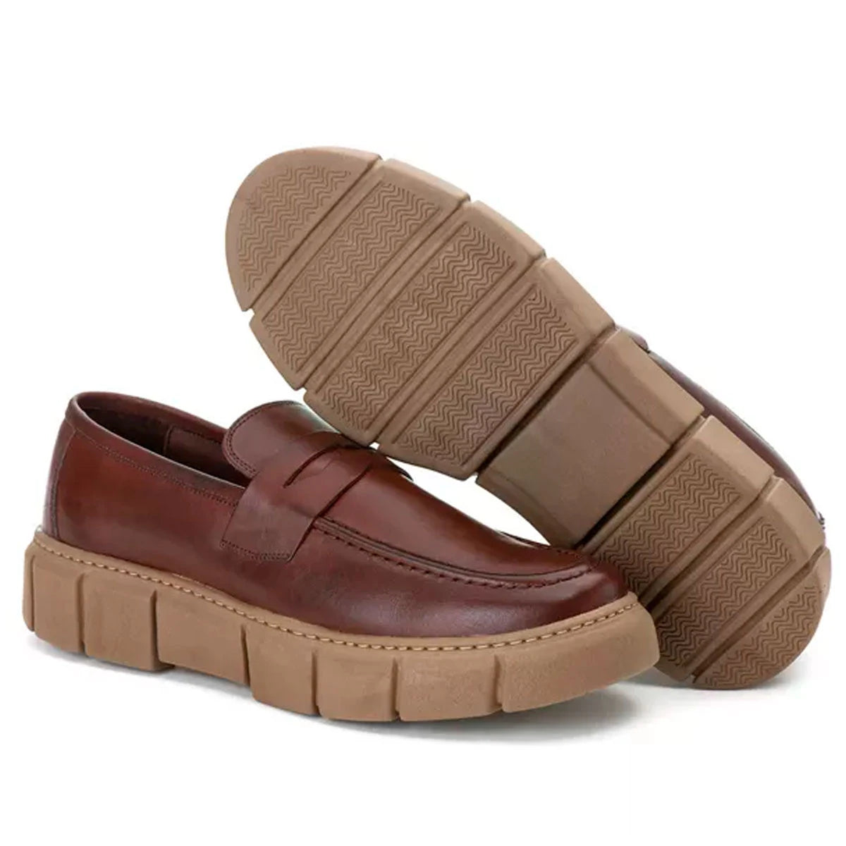 Tênis Casual Masculino Slip On em Couro Mouro Harley