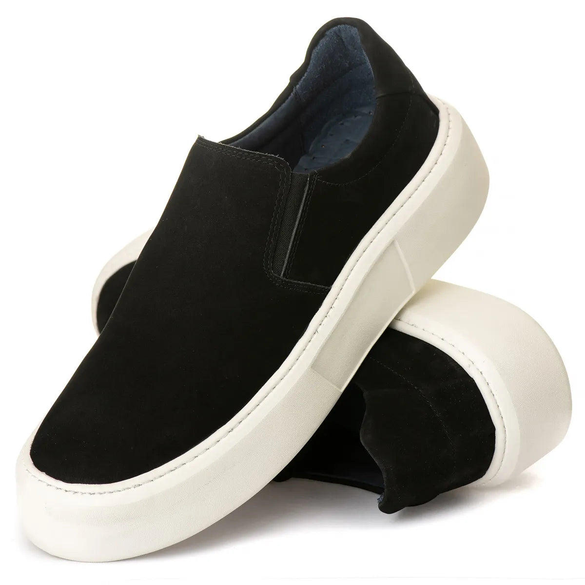 Tênis Casual Masculino Slip On Macan Preto