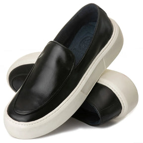 Sapato Casual Masculino Slip On Santorini Preto